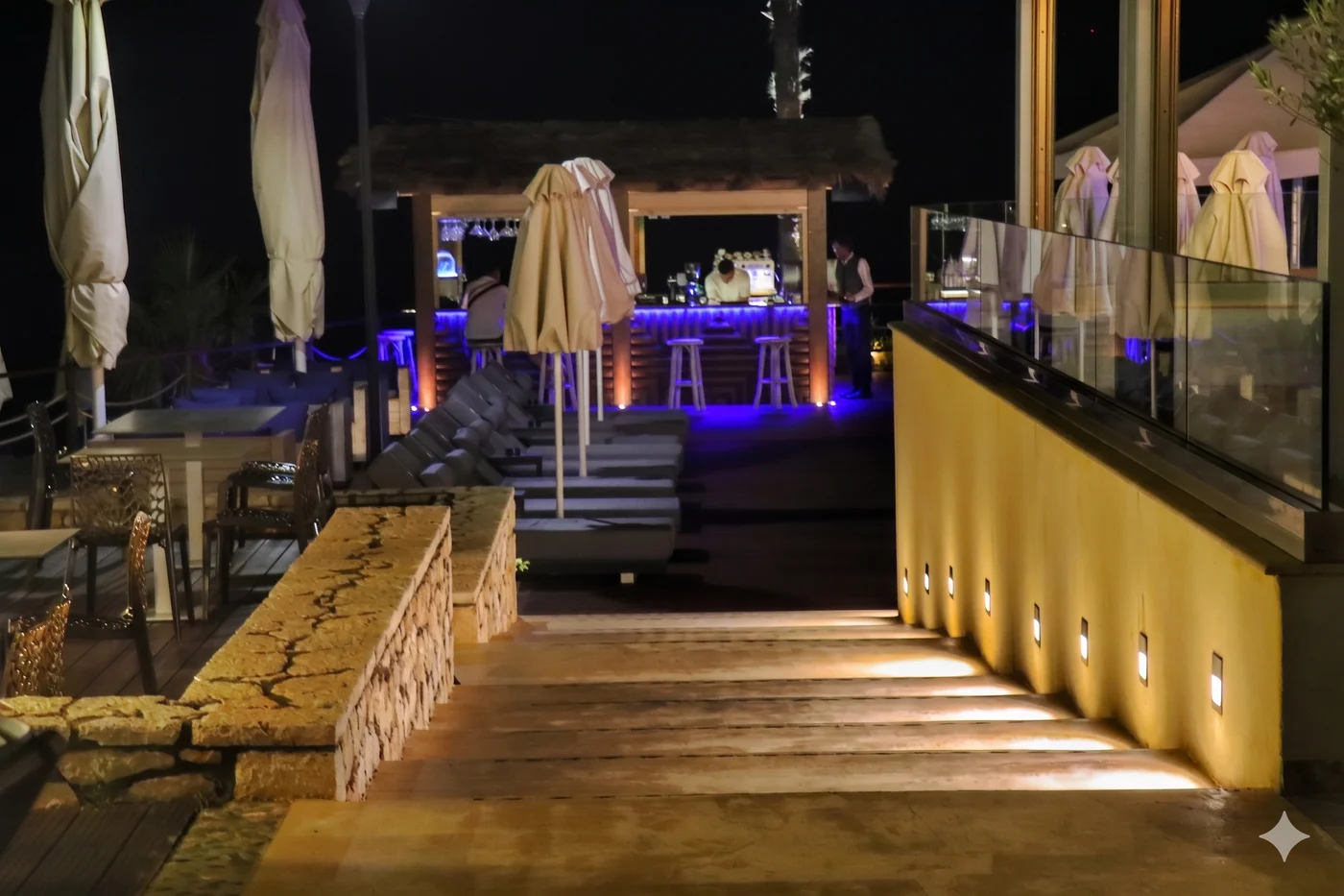 Illuminated Bar Pathway — Alas Resort & Spa, Elea 23052, Peloponnese