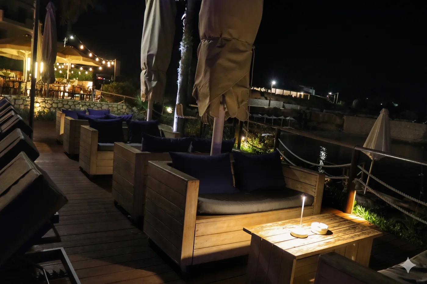 Poolside Lounge After Dark — Alas Resort & Spa, Elea 23052