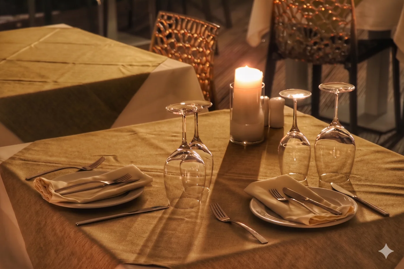 Candlelit Restaurant Dining — Alas Resort & Spa, Elea 23052