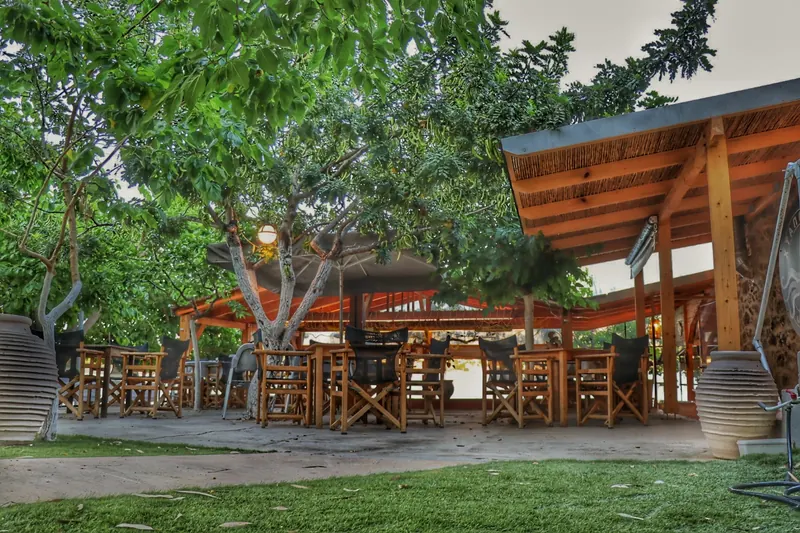 Restaurant garden — Xtapodaki Seafood Restaurant, Karavostasi